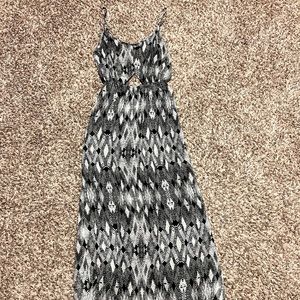 Black and white cut out maxi dress - One Clothing - size small